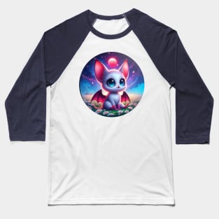 Cute Chibi Bat Girl Baseball T-Shirt